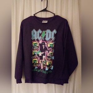 AC/DC Black Blow Up Your Video Sweatshirt Size XS